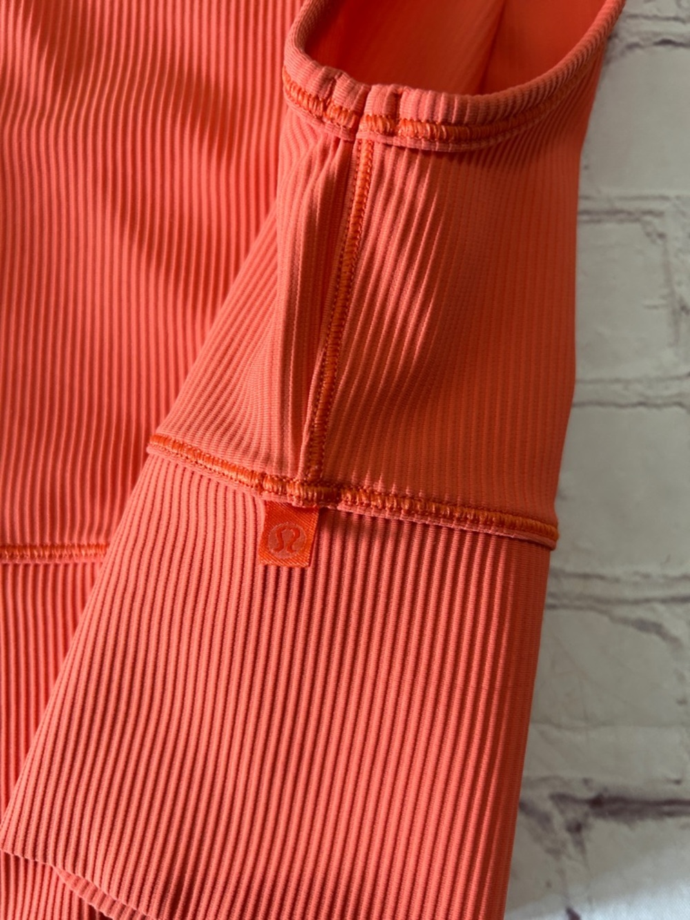 Lululemon Ribbed Power Pivot Reversible Wear Tank Top Warm Coral Size 4 Small - Picture 4 of 6